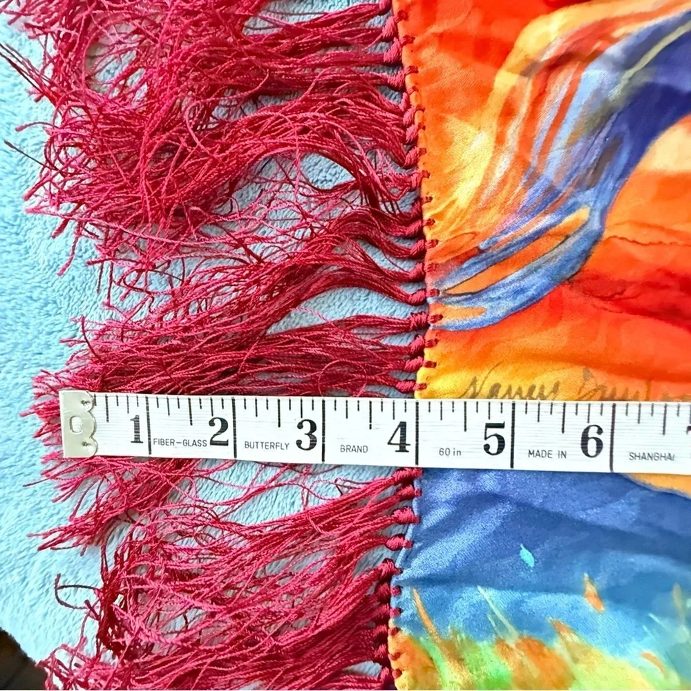 Nancy Dunlop Cawdrey “Follow My Lead” Vibrant Dye On Satin Silk 12” X 58”